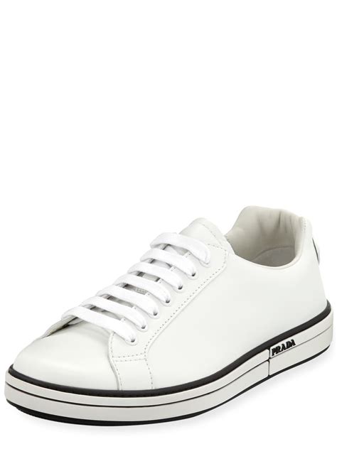 Prada Men's Avenue Plume Leather Low